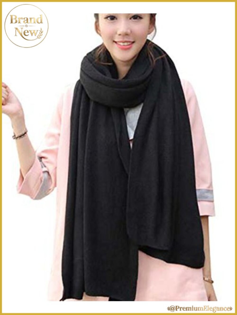 Faux Wool Infinity Scarf Warm Winter Blanket Scarf